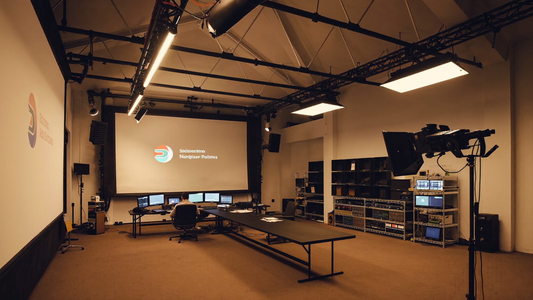 Live multi-camera news studio production