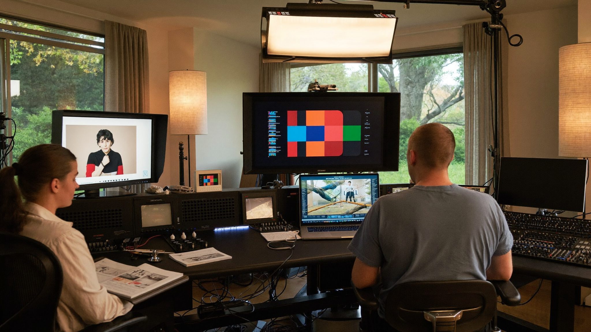 Riverlume control room in Pretoria with operators overseeing a live broadcast